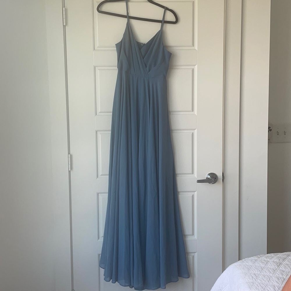 Lulus All About Love Slate Blue Maxi Dress